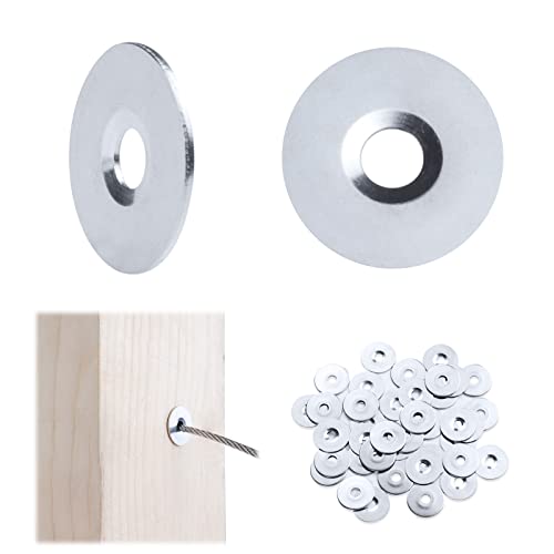 Muzata 40Pack Cable Railing Kit Protector Sleeve Adhesive Grommet Protective for 1/8" 5/32" 3/16" Wire Rope Wood Metal Posts T316 Stainless Steel Cable Deck Stair Railing CR91,CP2