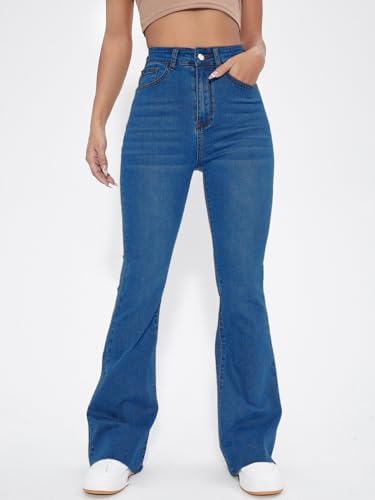Image of Aahwan Women's & Girls' Solid Black Low Waist Ripped Distressed Mom Fit Stretch Denim Jeans(KV-255)