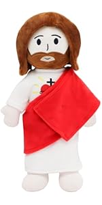 Yelakey 13" Jesus Plush Toy My Friend Jesus Stuffed Animal Heart of Jesus Plushie Savior Doll for...