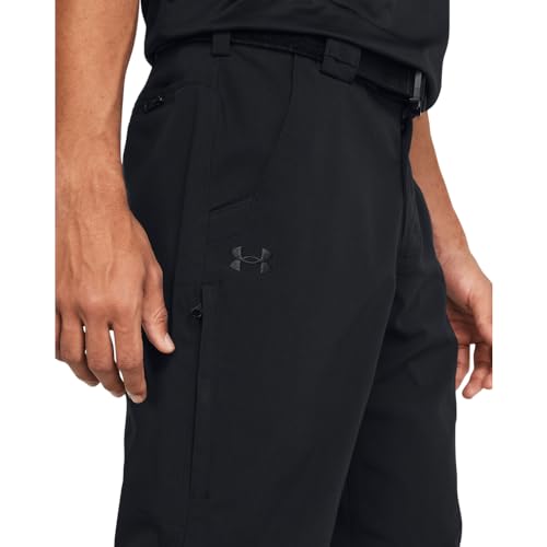 Under Armour Men's Enduro Elite Flat Front Pants, 001 Black, 30/32 - image 3