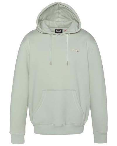 Sweatshirt à capuche Schott NYC Swcasual2 Vert XL : fini les sweats qui rétrécissent