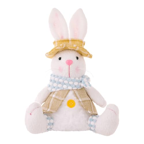Lapin en peluche avec lumière LED : veilleuse lapin de Pâques pour enfants