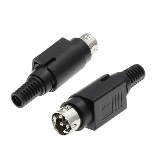 Adaptador de conector terminal S de 4 pines macho DIN para alimentación CC, 10 piezas 3