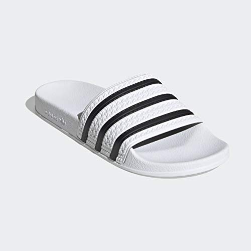 adidas Originals Men's Adilette Sandal, White/Black/White, 154