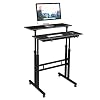 DlandHome staand bureau laptopstandaard Winkelwagen Mobiel in hoogte verstelbaar zittend bureau stijger staande tafel…