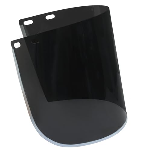 Image of PHITUODA 1 Pack Face Shield Replacement Lens, 15.5" x 8" Polycarbonate Protective Safety Visor Replacement, Impact-resistant Face Shield for Welding/Grinding/DIY/Cosplay Helmet (Black)