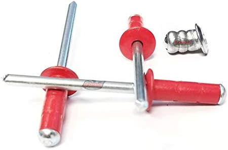 Racer's Speed Shop Mill 3/16" Rivet Small Head Multi Grip Aluminum Steel Mandrel Pop Rivets 250 Pack