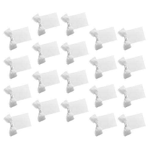 MotiveTech 20 Marque-places, Cartes de Nom, Décoration Créative pour Mariages, Fêtes, Banquets, Dîners et Adieux, Ruban Blanc