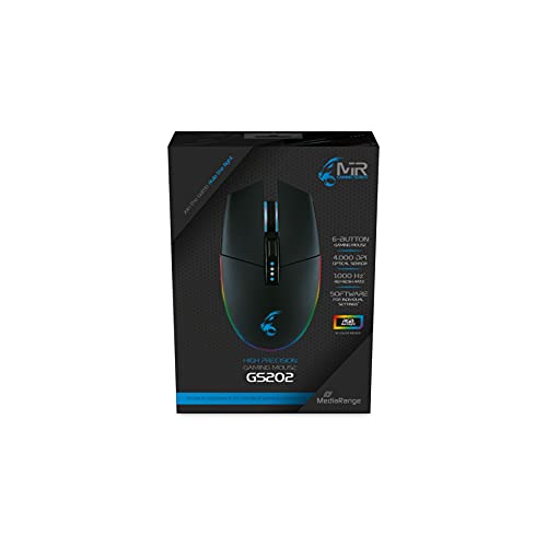 Souris ordinateur MediaRange noire filaire idéale pour le télétravail