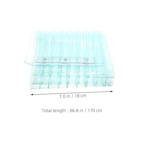 Cortina de puerta aislante de PVC de tiras azules de 18 cm 3