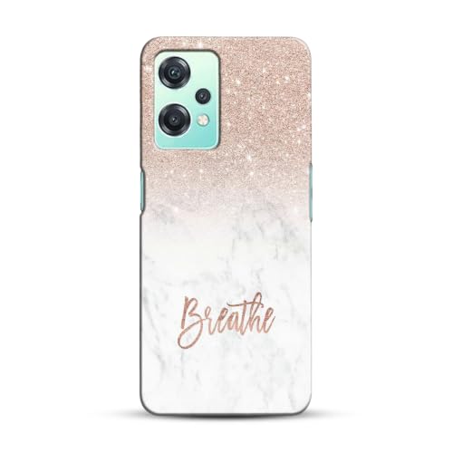 Image of COLORflow Back Cover Compatible with OnePlus Nord CE 2 Lite 5G | (Best for Girls) Quotes (Breathe) Marble | Designer Printed Hard CASE Bumper Back Cover Compatible with OnePlus Nord CE 2 Lite 5G