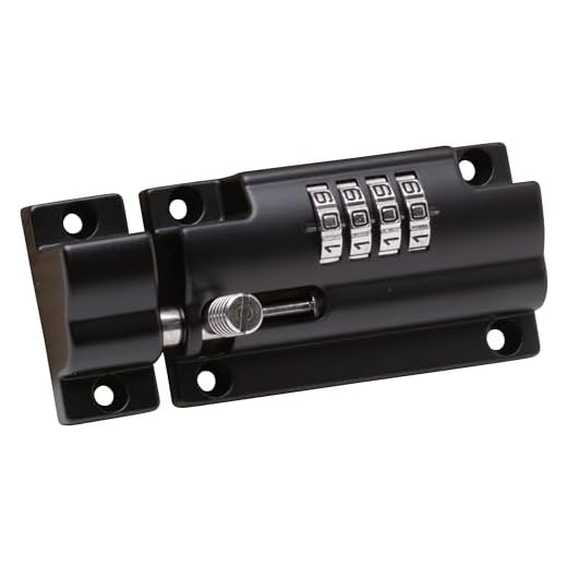 Sterling CLB110BK Kombinationslåsskruv med Säkerhetsfästskruvar mot Sabotage, Svart, 110 mm