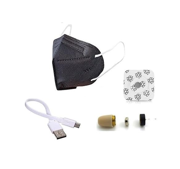 FREDI HD PLUS GSM Mask with Mini Wireless Earpiece | SIM Based Two Way Audio Communication Device | 3 Hours Battery Backup | Fast Charging | Compact & Professional Use-picture-11