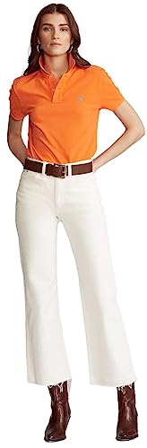 Image of POLO RALPH LAUREN Women's Classic Fit Mesh Polo Shirt, ResortOrange, Medium