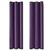 Produktbild Deconovo Blickdicht Gardinen mit Ösen für Schlafzimmer Thermogardinen Vorhang Blickdicht, 183x107cm(HöhexBreite), Dunkelviolett, 2er Set