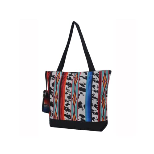 Image of NGIL Medium Top Zipper Closure Canvas Tote Bag with Attached Matching Coin Purse For Moms and Nurses