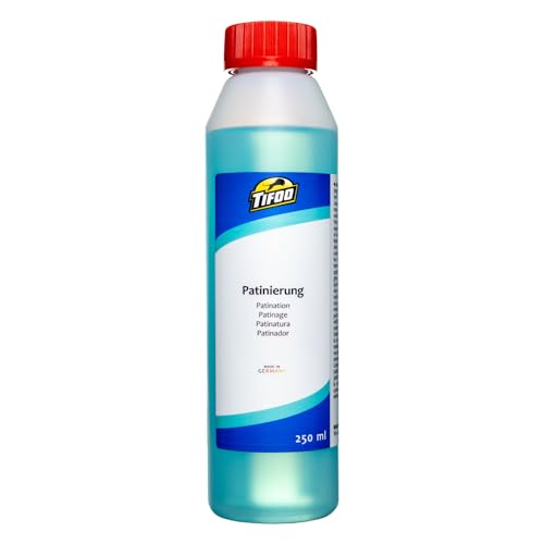 Solución Pátina para cobre y latón (250 ml) - Patinar latón - Patinado – Para envejecimiento y coloración - Efecto patinado - Envejecedor de metal