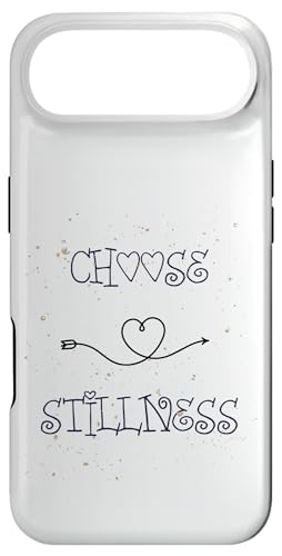 Choose Stillness Minimalist Heart Arrow Yoga Meditation Fun �X�}�z�P�[�X iPhone Air �p