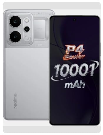 realme P4 Power 5G (TransSilver, 256GB) (12 GB RAM) | 10001 mAh Battery | Dimensity 7400 Ultra | Octa Core Processor | 6.8″ Full HD+ AMOLED Display |