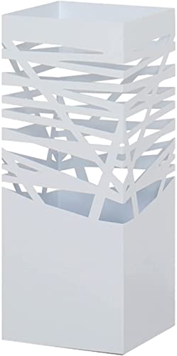 Rack de suporte de guarda-chuva de metal quadrado independente com bandeja de gotejamento para guard