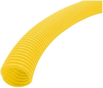 Electriduct Split Wire Loom Tubing Polyethylene Corrugated Flexible Conduit - 3/8" Nominal Size - 100 Feet - Yellow