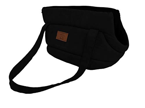 Fábrica Pet Camurça Bolsa de Transporte, Preto, Grande