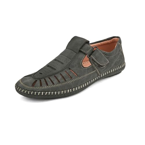 Image of Centrino Men's Fisherman Sandals | Sporty & Casual Summer Footwear | Adjustable Fit with soft cushion Padding | Closed-Toe Comfort & Durability (9284)