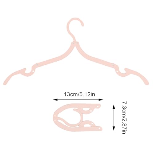 20 Stück Faltbare Kleiderbügel, Kunststoffbügel Platzsparend, Faltbar Reise Kleiderbügel, für Familien, Ausflüge und Camping (Rosa und Grün)