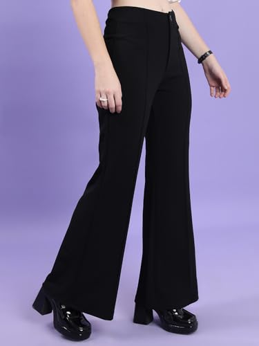 Image of Tokyo Talkies Women Flared High Rise Bootcut Trouser