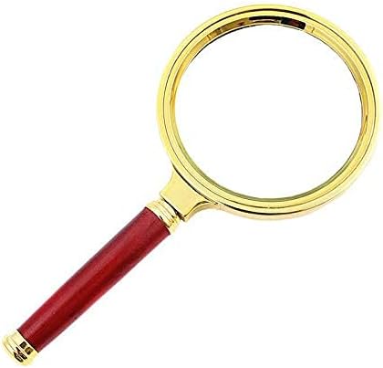 2 Pack 60MM Lens 10X Handheld Magnifying Glass , Handle Magnifying Glass for Reading Books, maps,inspections, Coins, Insects,Magnifying Glass for Senior