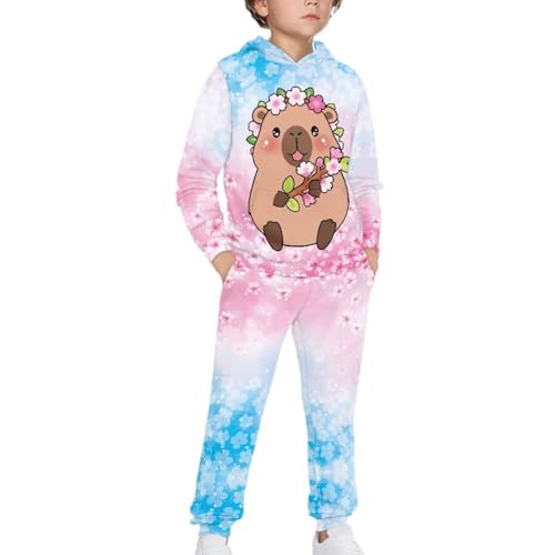 Girls Clothes Long Sleeve Hoodie Sweatsuit Set Size 5-123
