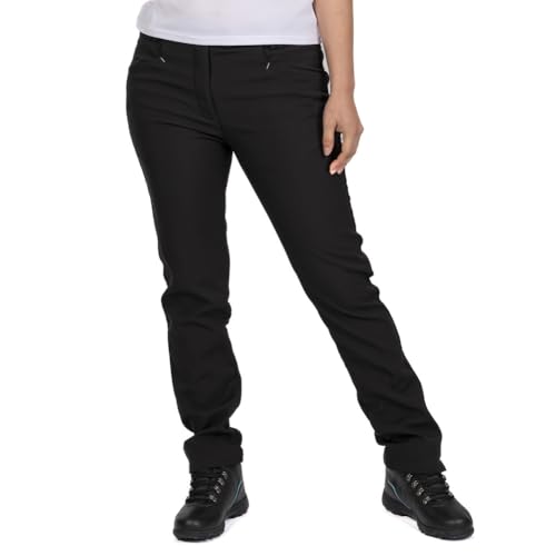 Image of Island GREEN Womens All Weather Windproof Thermal Golf Trousers, Black, Size 14/28L