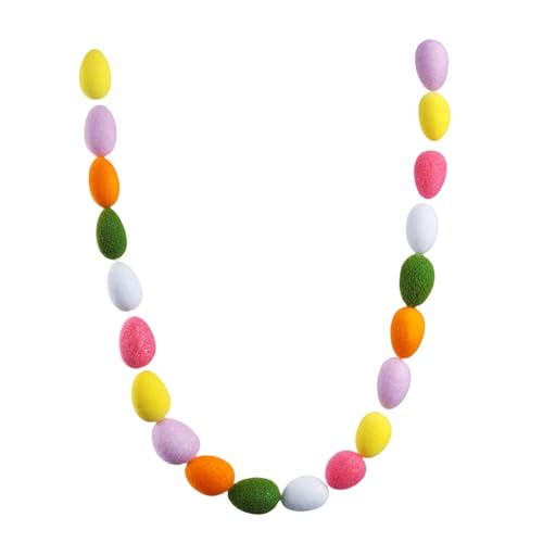 Striscione Festivo con di Pasqua - Decorazione professionale con ghirlande di uova colorate per alberi, finestre, porte, pareti, scale, portici, caminetti, per interni ed esterni, economico, e