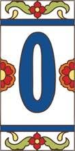 3 X 6 Ceramic Tile Address House Number Talavera White #0 ZERO