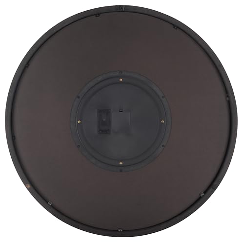 SEI Furniture - Ephersyn World Gear Wall Clock - Transitional Design, Black & Gold Glass and Wood - Fully Assembled - Ideal for Living Room, Bedroom (WS360901) by SEI Furniture - Image 4