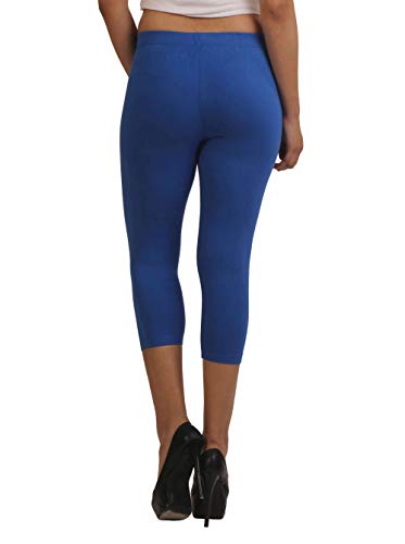 Image of Frenchtrendz Women's Cotton Spandex Stretchable Mid Rise Slim Fit Legging Capris (XS-4XL)