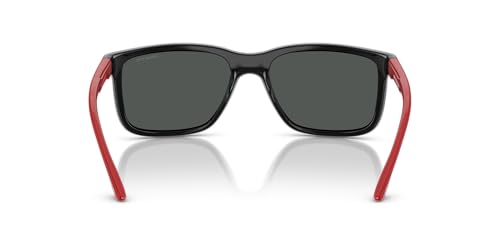 ARNETTE Man Sunglasses Black Matte/Shiny Frame, Dark Grey Lenses, 57MM4