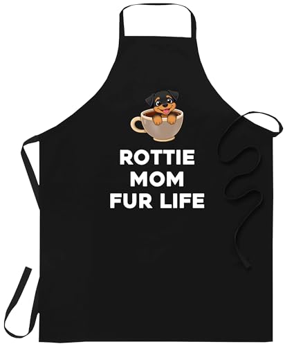 ARTbyPAW Cute Puppy In Coffee Cup Apron, Funny Dog Lover