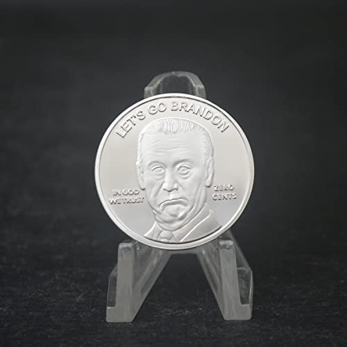 Dffdff Let's Go Brandon Fjb Coin Joe Biden Zero Cents 30Mm Silver Plated Novelty Penny Coin Gag Gift #TOP1