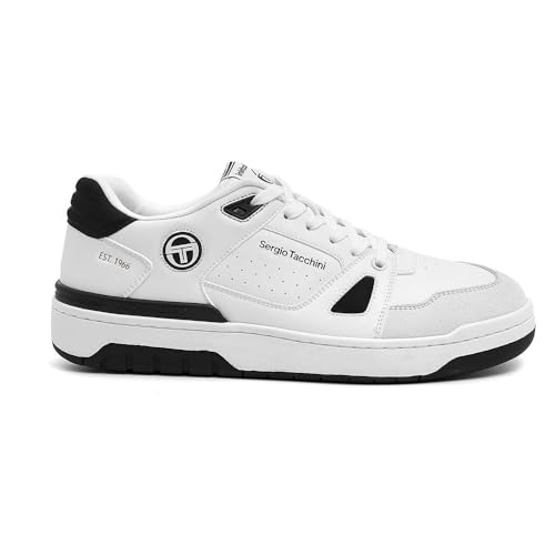 Sergio Tacchini Zapatillas Blanco/Negro Hombre Milano, blanco, 46 EU