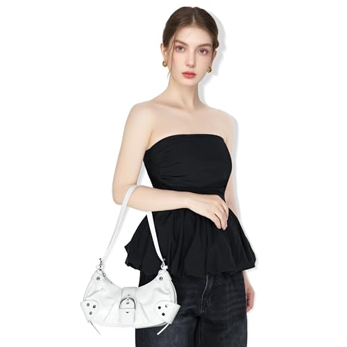 Shoulder Bag for Women - PU Leather Purse Adjustable Strap Hobo Crossbody Handbag with Zipper Closure3