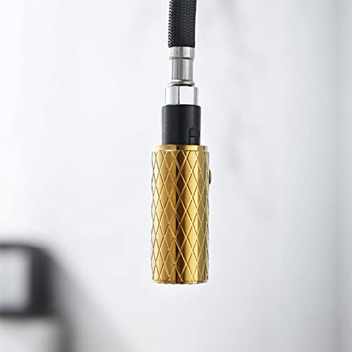 Robinet de cuisine rotatif or anti-eclaboussures double jet - 6