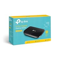 TP-Link TL-SG1005D 5-Port Gigabit Desktop Switch (5 10/100/1000Mbps-RJ45-Ports, Autoabstimmung, Auto-MDI/MDIX, Green IT, 70% Energie einsparen, Plastikgehäuse) schwarz – Ansicht 6