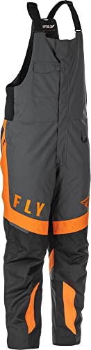 Fly Racing Outpost Snow Bib (Black/Grey/Orange, Small)