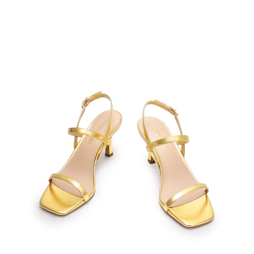 Image of DREAM PAIRS Womens Slingback Heels Square Open Toe Strappy Sandals Ankle Strap High Heeled Dressy Shoes