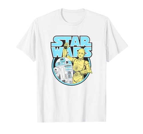 T-shirt Star Wars C-3PO R2-D2 en coton durable qui ne rétrécit pas au lavage