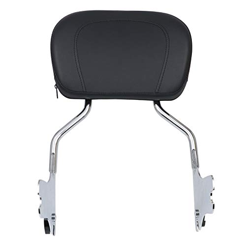 DSISIMO Chrome Detachable Upright Passenger Backrest Sissy Bar With Pad Fit For Touring Road King Street Glide FLHR FLHX FLHT FLTR 1997-2008
