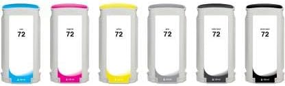 72 Ink Cartridges Combo Value Pack Repalcement for HP 72 Ink Cartridges 130 ML for Use in HP DesignJet T610 Series