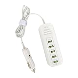 USB-Ladestation, 90 W, 5 Anschlüsse, gleichzeitig, schnell für Smartphones, Tablets, Fahrzeugnutzung, KFZ-Telefonladungen