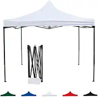 Barraca, Tenda Gazebo 3x3 Sanfonada Aço Galvanizado, Para Feira, laser, Praia, Camping, Estande, Casamento,Jardim (Branca)